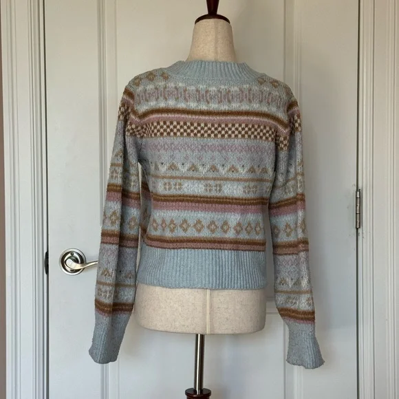Hippie Rose Multicolor V-Neck Sweater - Picture 3 of 5